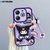 KEYSION Shockproof Case for Realme Note 70 70T with Lanyard Soft Silicone Cute 3D Cartoon Doll Phone Back Cover for OPPO Realme 70T 70