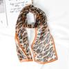 [100% Mulberry Silk] Leopard Pattern Silk Scarf for Women