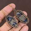 Sodalite Handmade Copper Wire Wrap Jewelry Earring 2.76 Q8m17
