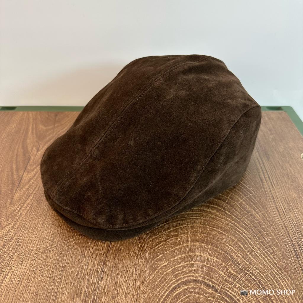 Suede forward cap, unisex, solid color, British-style painter hat, street-style newsboy cap