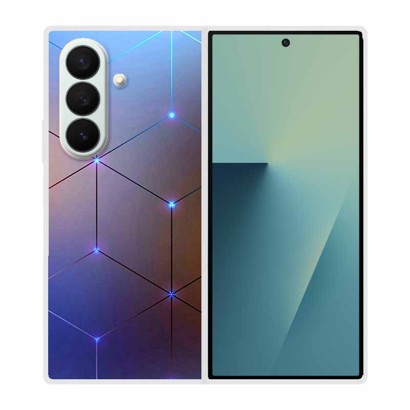Чехол для SAMSUNG Fold 7 5G Чехлы Животное Мрамор Прозрачный Жесткий Телефон Funda для Galaxy Z Fold7 5G Задняя крышка Zfold7 Прозрачный корпус