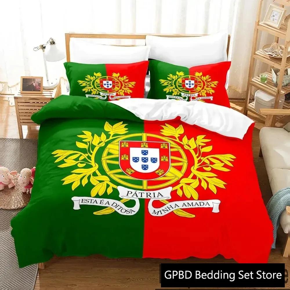 3D Print Portugal Flag Comfortable Duvet Quilt Cover Pillowcase Bedding Set Children Bedroom Decoration Home Textile