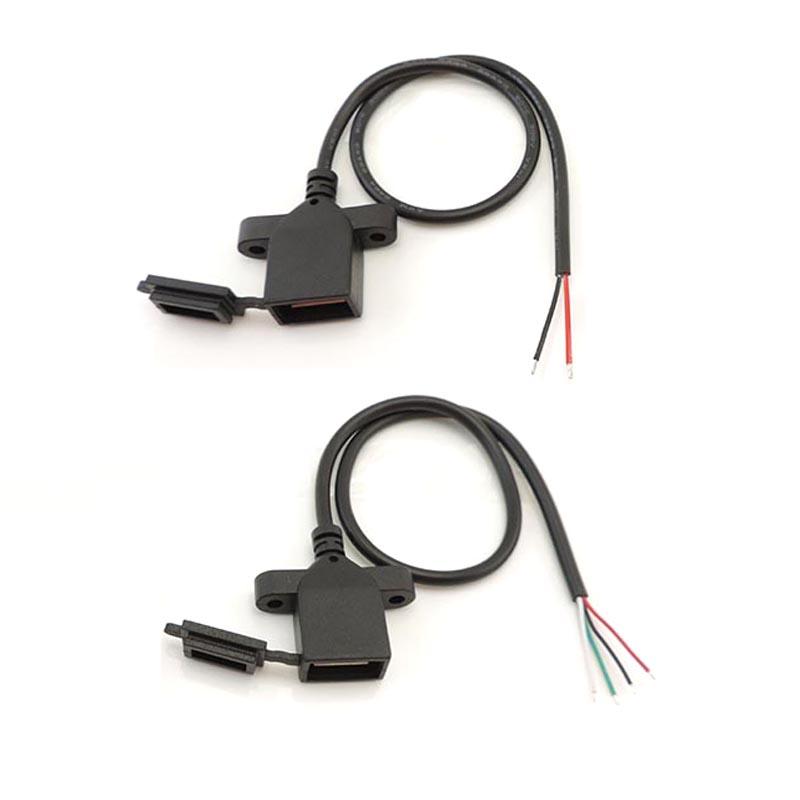 2-контактный 4-контактный разъем USB «сделай сам», кабель питания, пыленепроницаемая крышка, разъем для сварки, гнездовой разъем, порт для зарядки данных, провод для зарядки
