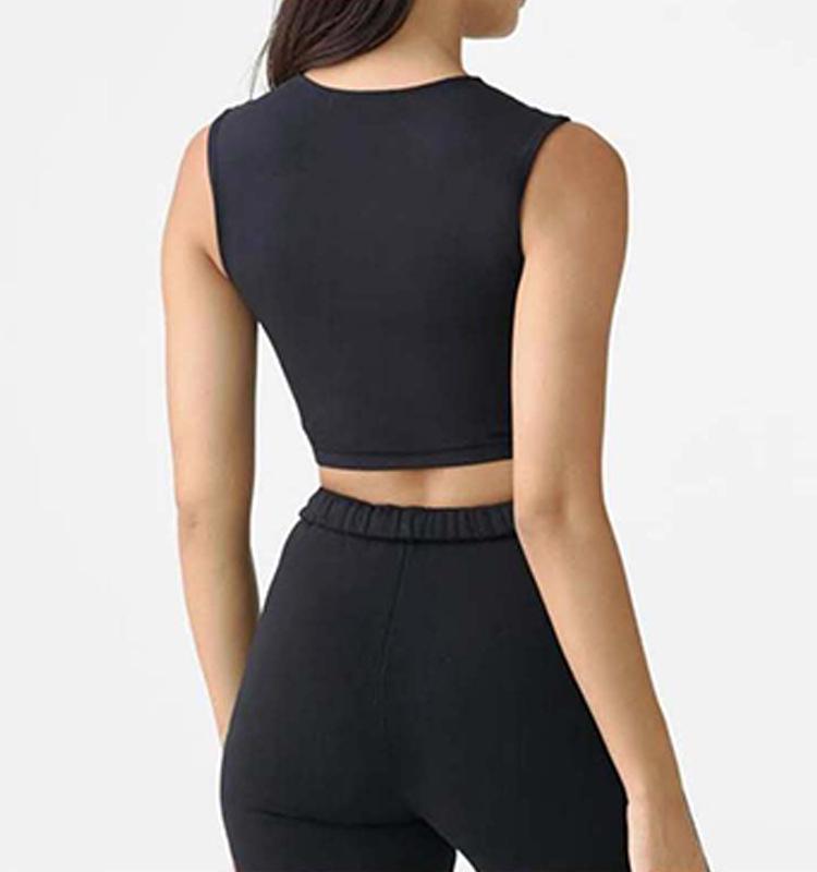 Женский облегающий жилет для йоги в корейском стиле - безрукавка для бега и фитнеса