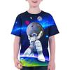 Summer Round Neck 3D Printed Top Fashionable Casual Short Sleeved Children's Boy T-shirts