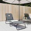 Folding Sun Lounger Oxford Fabric & Powder Coated Steel