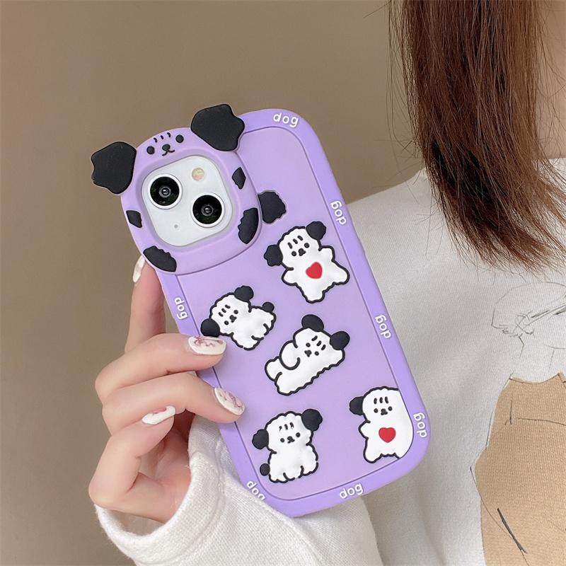 Чехол для телефона iPhone с кавайной мультяшной собакой для Iphone 11 12 13 14 Pro Max, универсальный чехол для телефона с защитой от падения
