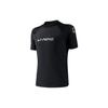 Li Ning Logo Letter Print Round Neck Straight Cut Short Sleeve T-Shirt Men Tops Black LSLR225-1