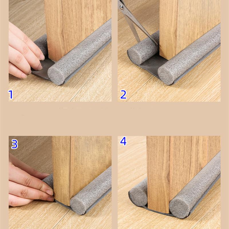 1 шт. Уплотнительная лента для двери, Уплотнительная лента для низа двери, Звукоизоляционная ветрозащитная лента для зазоров двери и окна, Сохранение тепла и пыленепроницаемость