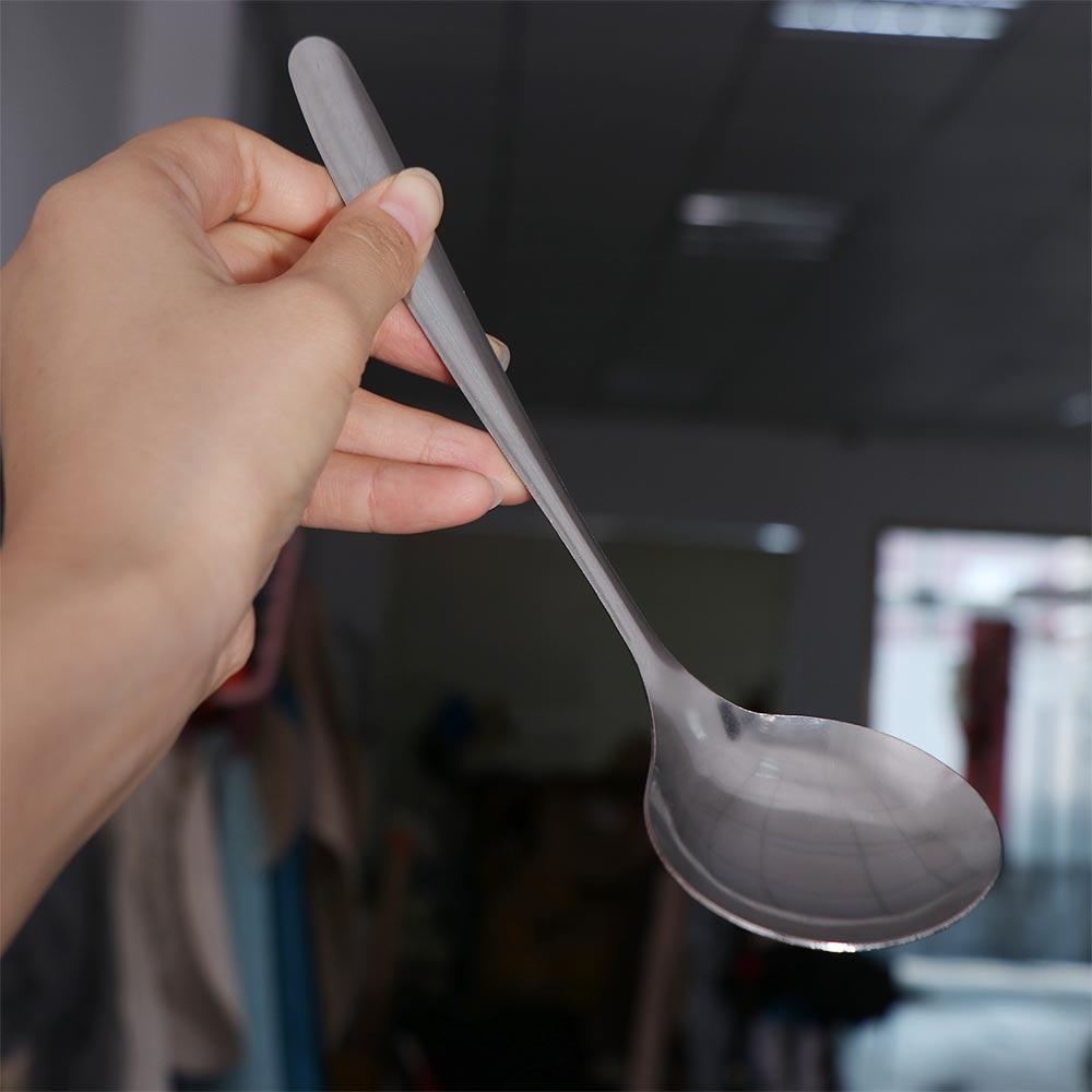 Thick-Handled Stainless Steel Spoons Premium Serving Spoons Long-Lasting Soup Spoon Kitchen