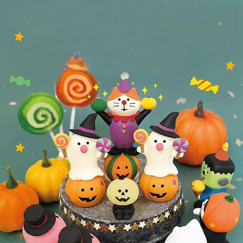 Реквизит для миниатюрных сцен из смолы, настольные украшения в виде призраков, новые украшения на Хэллоуин для Хэллоуина