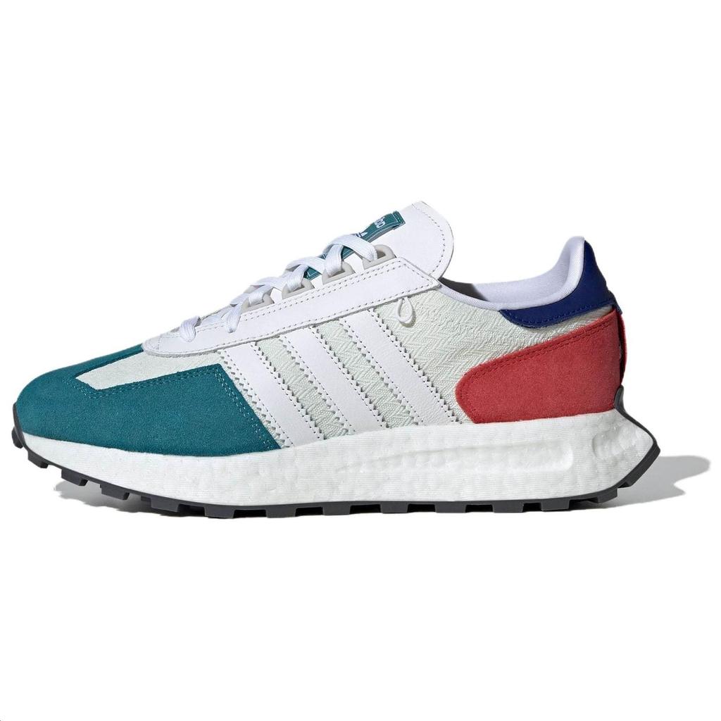 adidas Originals Retropy E5 Boost Кожа Ретро Универсальные Нескользящие Низкие Повседневные Кроссовки Унисекс Бежевый Синий Красный ID6262