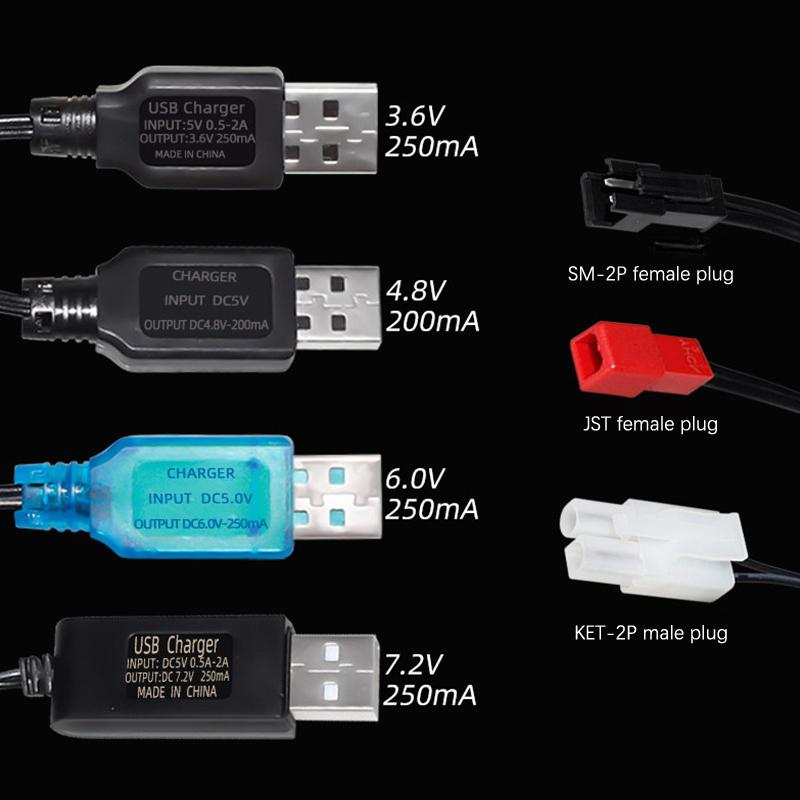 3.6V 4.8V 6V 7.2V NiMH Аккумулятор USB Зарядное устройство для R/C Трюковых Машин R/C Грузовиков R/C Лодок/R/C Танков Игрушки с Дистанционным Управлением Транспортное Средство