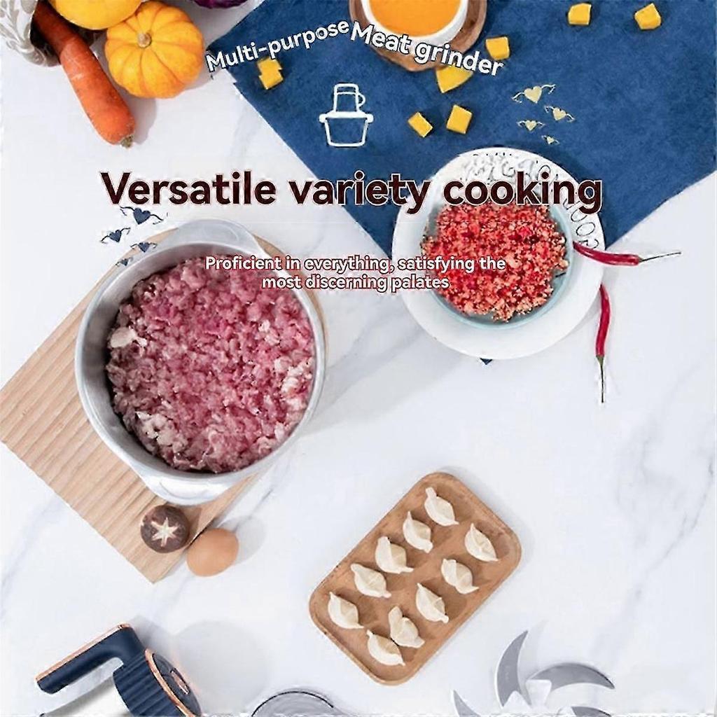 Electric Meat Grinder 5L Food Crusher Stainless Steel Multi-Function Food Processor Chopper Kitchen Mixer UK Plug