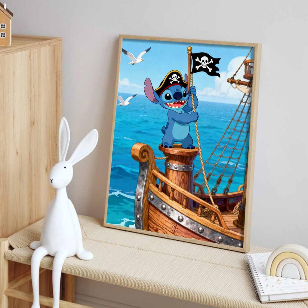 Disney diamond art painting kit Stitch pirate 5D handmade diy diamond painting, home wall decoration