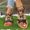 Womens Sandals Summer Flat Dressy Casual T-Strap Flip Flop Thong Flats Sandals Comfortable Walking