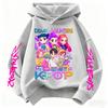 Модная повседневная толстовка для девочек, новинка из фильма, детские K-Pop топы с капюшоном, одежда для маленьких девочек KPop DeCasual, одежда для девочек