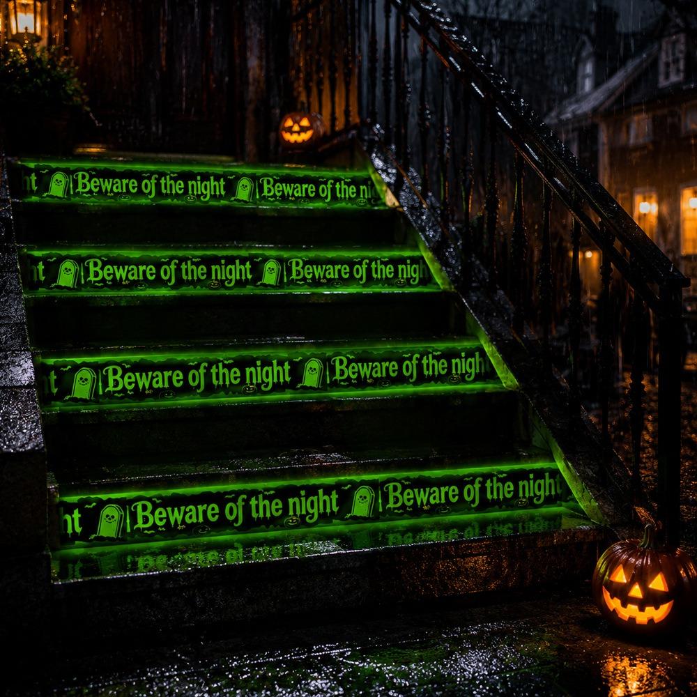 Plastic Halloween Warning Tape Sticker DIY Halloween-themed Stickers  Hallway