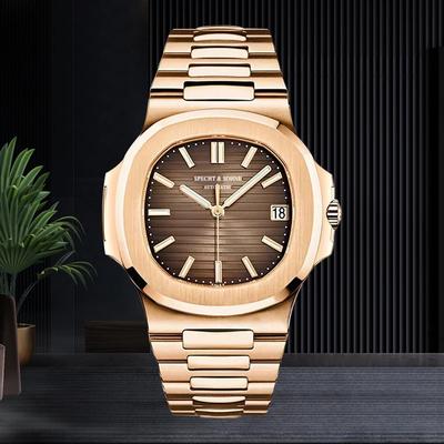 Новые мужские часы Specht&Sohne, механические часы, Япония, Miyota 8215 Movt, розовое золото, нержавеющая сталь, классические часы 5711, водонепроницаемые