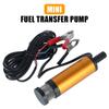 Car Electric Oil Pump Mini 12V Fuel Transfer Pump For Pumping Diesel Oil Water Submersible 12L/min Aluminum Alloy Shell Portable