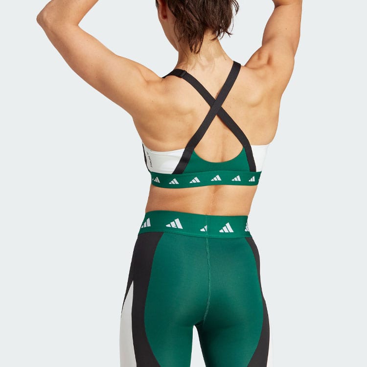 adidas COLORBLOCK Спортивное нижнее белье Женское Лесной Зеленый Средняя поддержка IK6156