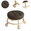 Low Roller Seat Rolling Stool Modern Sturdy PU Leather with Swivel Caster for Garage Porch
