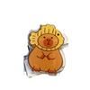 Kawaii Capybara Spring Clips Cartoon Capybara Thick Plastic Spring Clips Office Useful Clips Student Stationery
