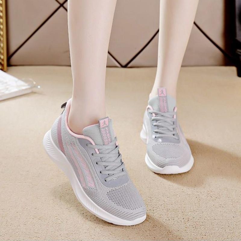 Flying Woven Women's Shoes Spring and Summer New Casual Wearproof Soft Bottom Lightweight Breathable Sneaker