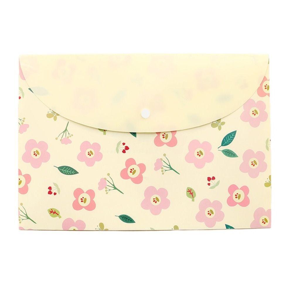 Stationery A4 File Bag PVC Floral File Bag High Quality Storage Bag