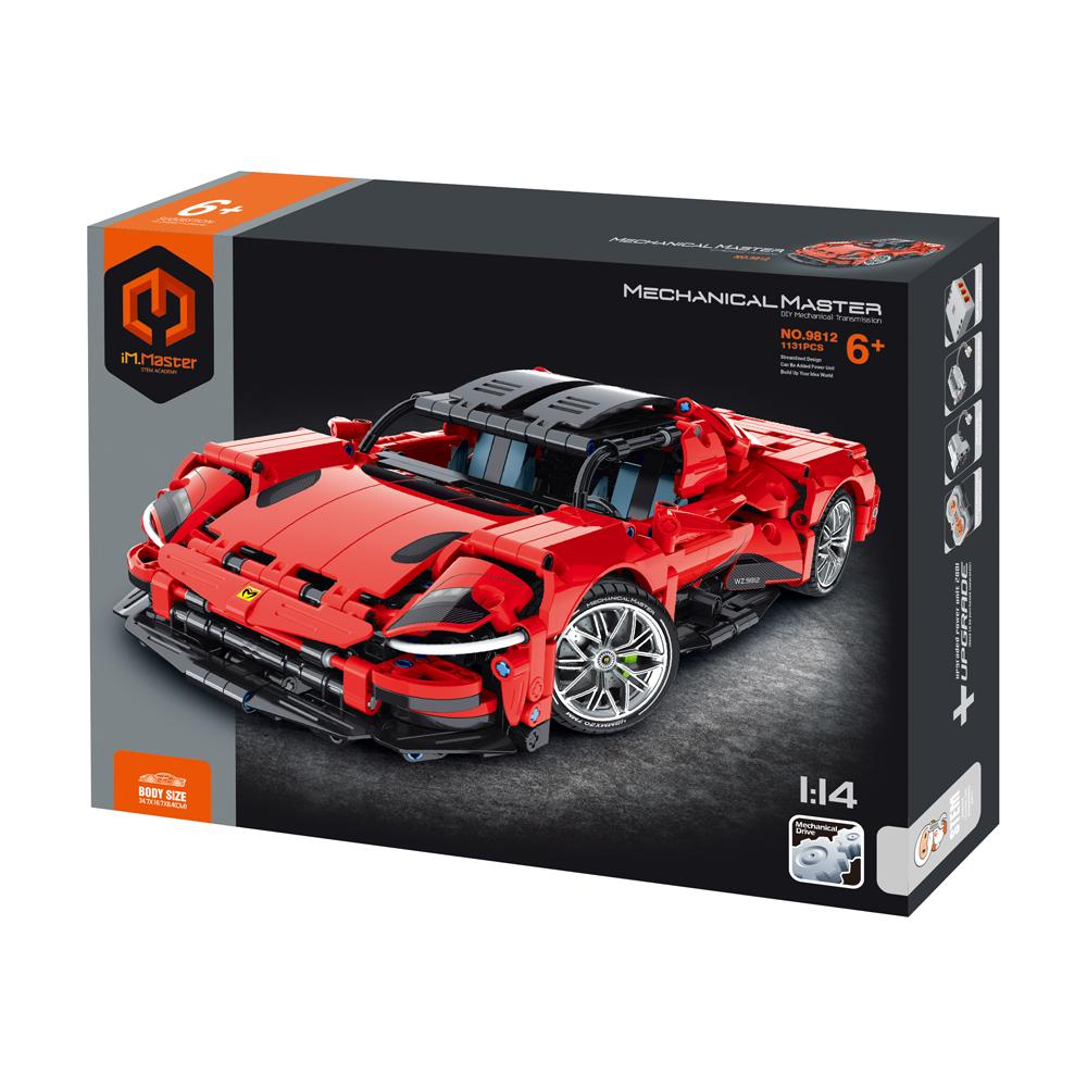 Красный недистанционный контроль 1131 шт. имитация строительных блоков модель автомобиля электрические сборные игрушки для детей
