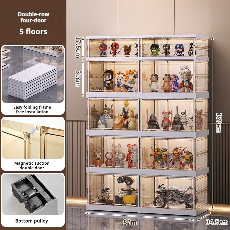 Stackable Multiple Layers Shoe Rack Pressure-Resistant Clear Shoe Storage Cabinet With Strong Load-Bearing Capacity Large Size