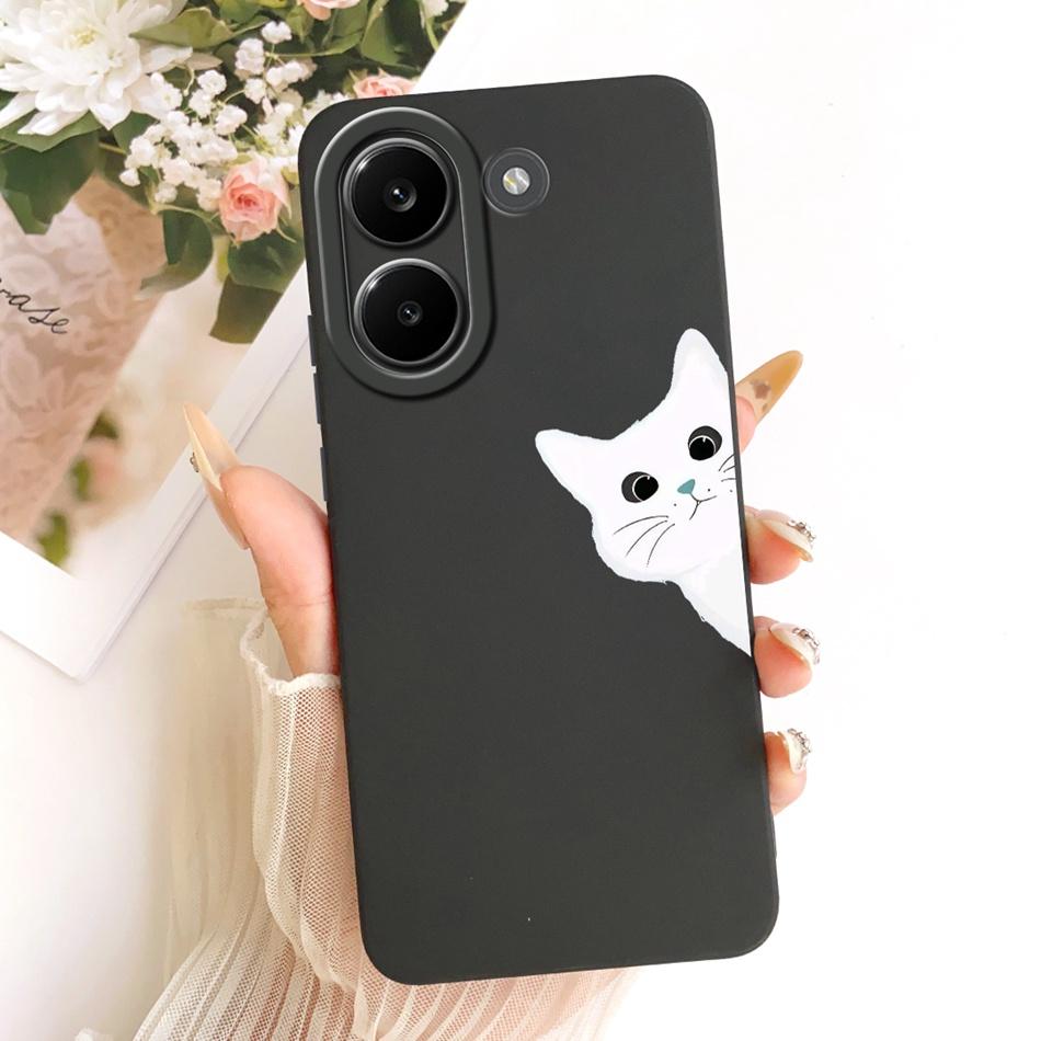 Для Xiaomi Poco X8 Pro / X8 Pro Max Милый Кот Цветок Мультяшный Чехол для Телефона Для Poco X8Pro X 8 Pro Max 5G Мягкий Силиконовый Чехол Защитные Бортики