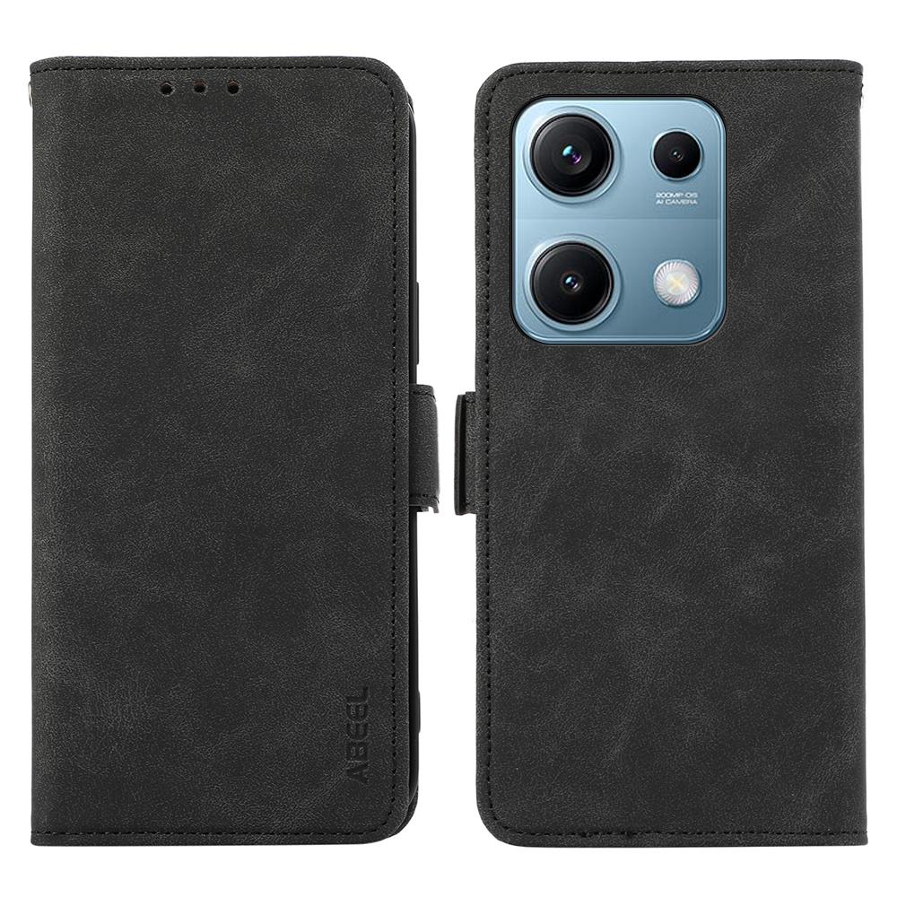 ABEEL For Xiaomi Redmi Note 14S 4G Case PU Leather Folio Stand View RFID Blocking Phone Cover