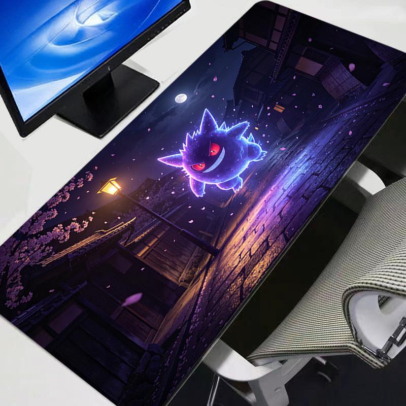 Mouse Pad Gengar Pokemon Pikachu Gamer PC Computer Large XXL Desk mat Keyboard Anime rug Gaming Accessories Mousepad Carpet