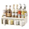 Kitchen Spice Storage Holders Home PP Material Seasoning Organization Racks for Salt Pepper Multifunctional Table Sundries Shelf