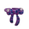[R8378] - Children's Ring 'Le Monde De Coralie' Purple (node) - 15x15mm