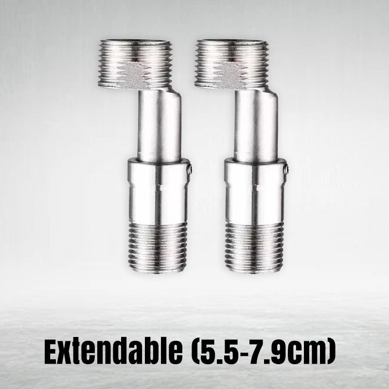 Eccentric Extendable Nipple for Thermostatic Shower Valve Installation 360 ° Universal Rotation Corner Joint Extendable Curved