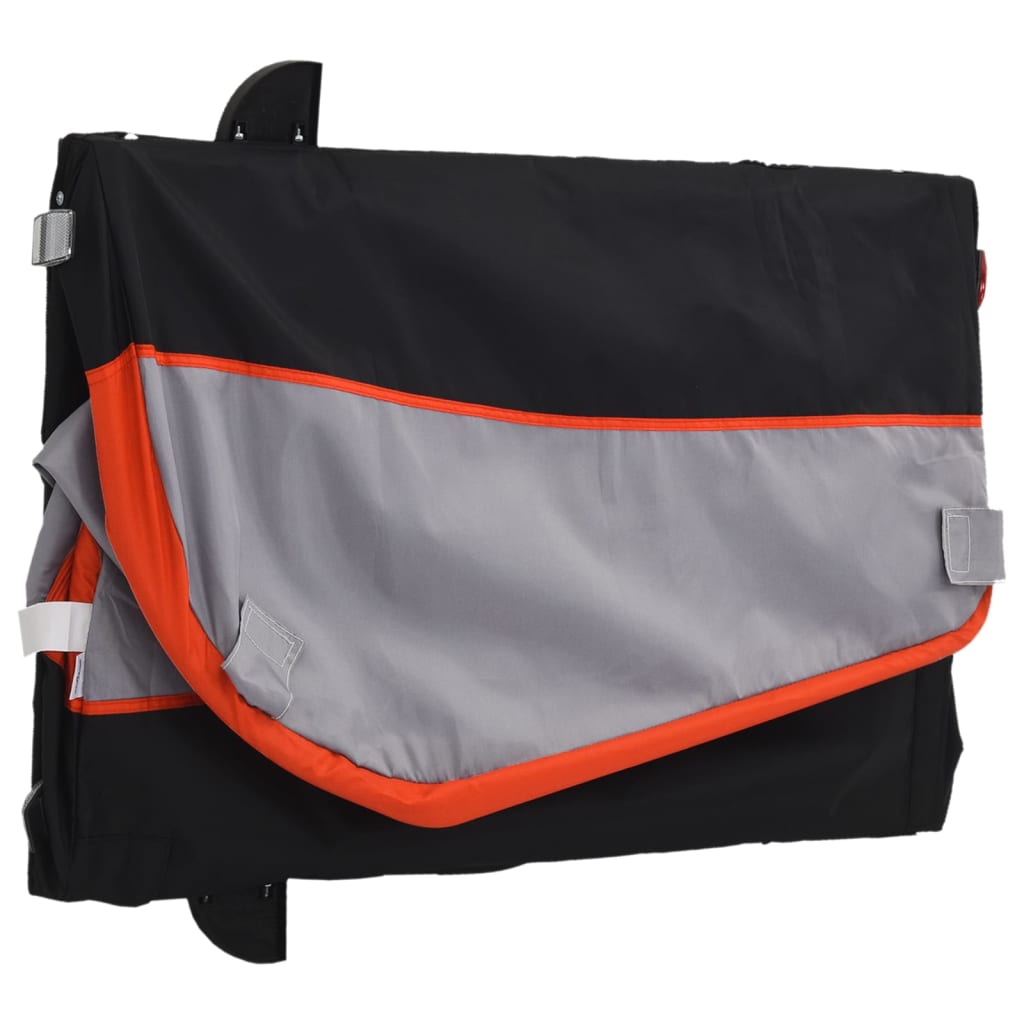 Bicycle Trailer Black and Orange 30 kg Steel