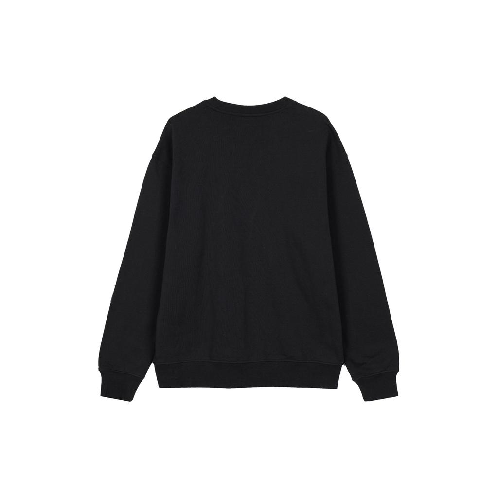 Jordan Logo Patch Crew Neck Loose Pullover Sweatshirt Men Sweatshirt Black FB6935-010