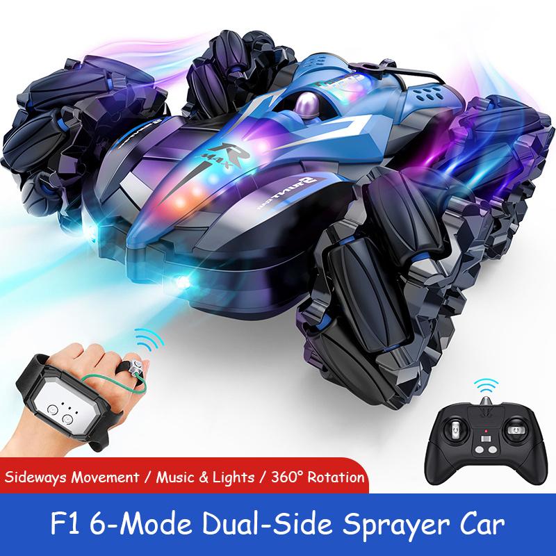 F1 Дрифт-кар с управлением жестами, Трюковая машина с дистанционным управлением 2,4 ГГц, Светодиодная трюковая машина с синхронизацией музыки, Игрушка для детей