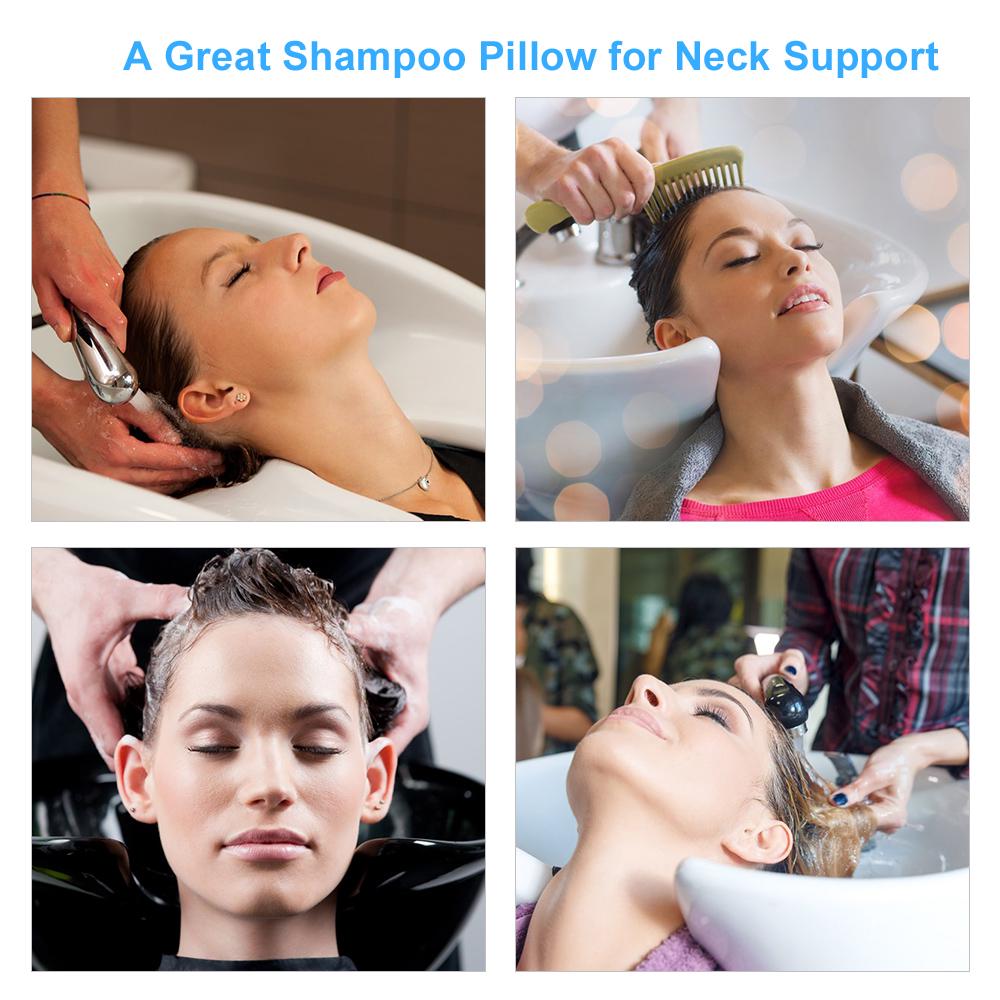 Hair Washing Pillow Shampoo Neck Rest Pillow Cushion Silicone Shampoo Bowl Neck Rest Support Pillow