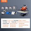 Heat Press Machine 12x15in 8in1 Sublimation Transfer T-shirt Plate Mug Cup