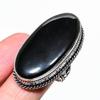 Black Onyx Gemstone Handmade 925 Sterling Silver Jewelry Ring Size 9 c8V58