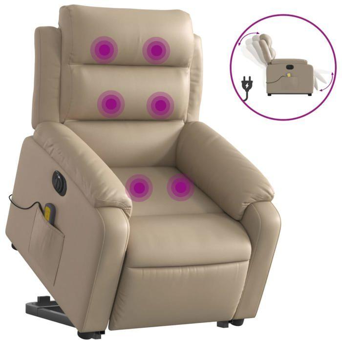 VidaXL Electric Massage Recliner, Relaxation Chair with Backrest, Seat with Armrests Living Room, Modern, 3205069