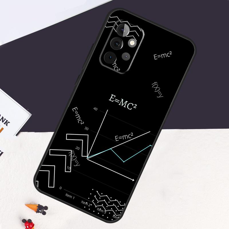 Mc2 With E=mc Math Case For Samsung Galaxy A14 A55 A06 A05 A36 A26 A16 A54 A34 A22 A32 A52 A35 A15 A53 A13 A56
