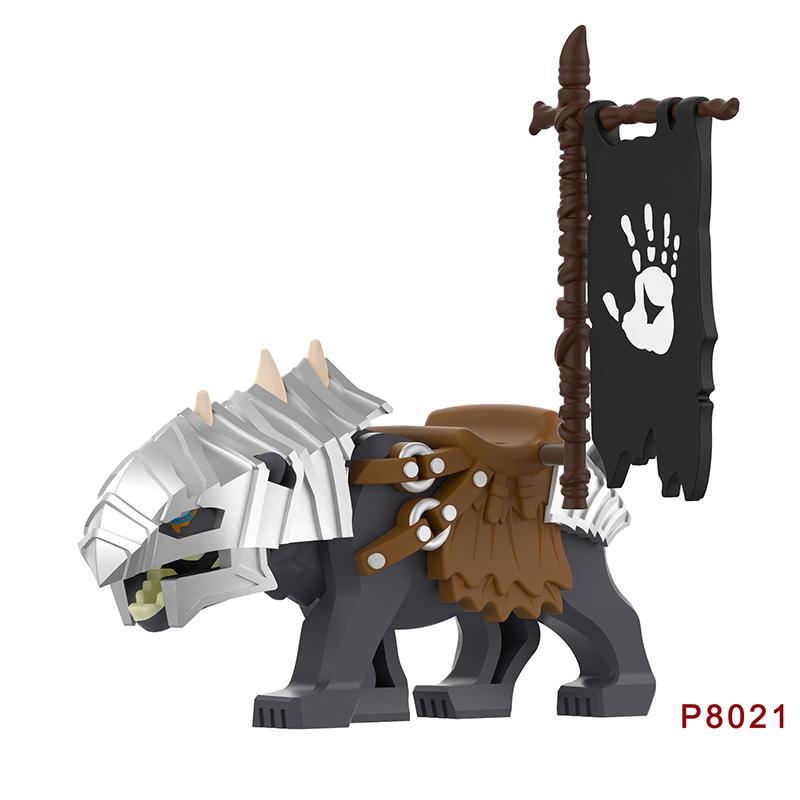 MOC Medieval Animal Zoo Farm Dragon Action Figures Building Blocks Gold Red Dragons Wolf Snake Monsters Beast Bricks Toys Gifts