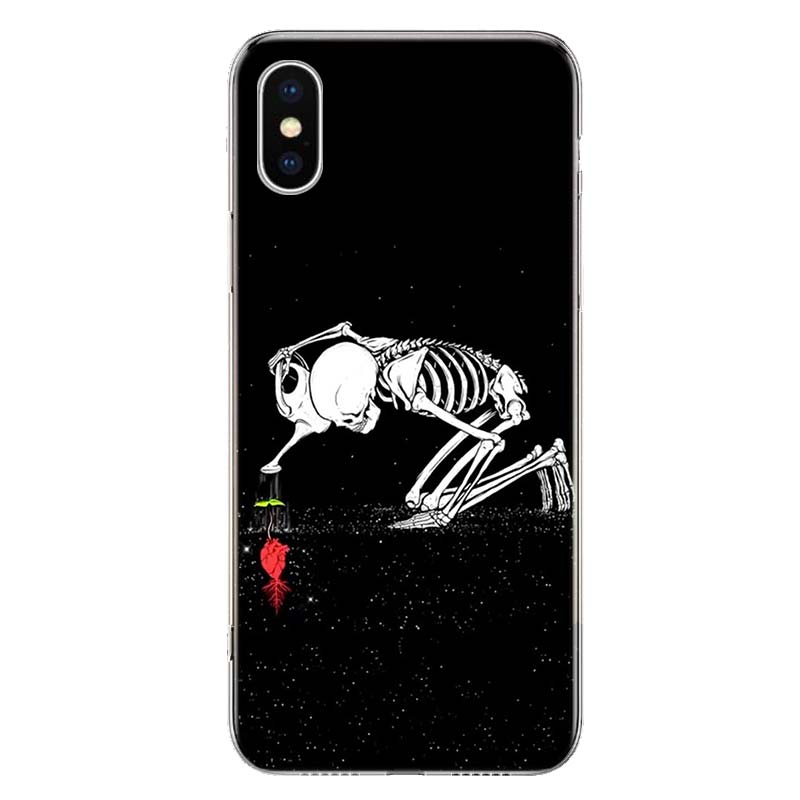 Чехол для телефона Spooky Skull Funny Dance Skeleton для Apple iPhone 11 12 13 15 Ultra 14 Pro 7 XR X XS Max 6S 8 Plus + Mini SE Print