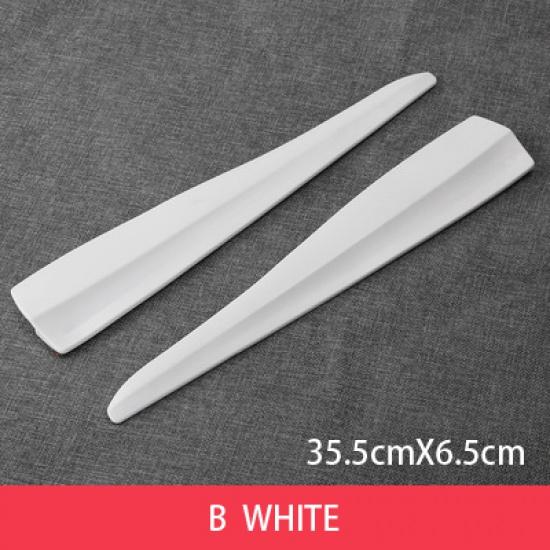 2 шт., защитная полоса для переднего и заднего бампера автомобиля, резиновая наклейка от царапин, черно-белая карбоновая универсальная клейкая лента для губ