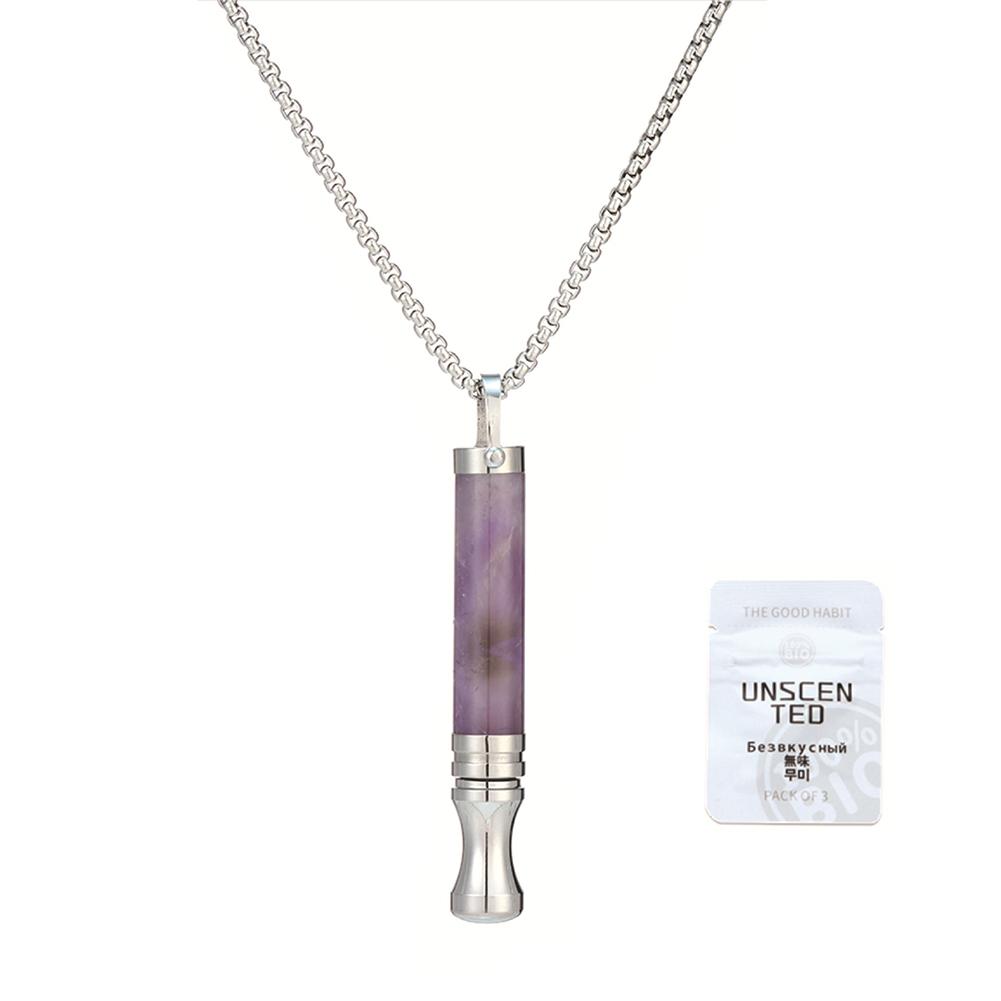 Титановая сталь Дыхательное ожерелье для снятия тревоги Breathlink Бросить курить Вейпинг Ожерелье Средства для отказа от курения Непоседливое ожерелье