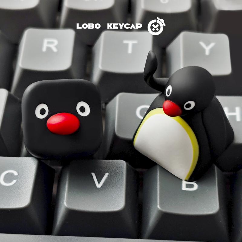 Penguin Cartoon Animal Anime Figure Merchandise Mechanical Keyboard Accessory Resin Creativity Single Keycap Replacement Esc Oem